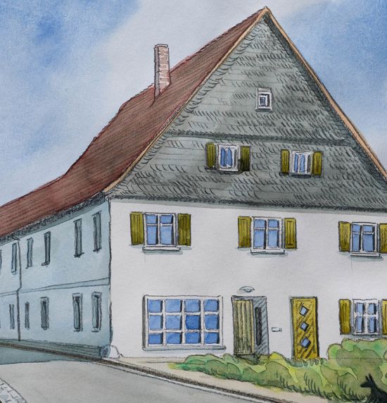 Wenn der "Weiße Schwanen" die Besucher Thurnaus am Ortseingang wieder begrüßt - Illustration: S. Buntstein